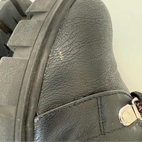 Sun & Stone Edgy Platform Chunky Block Heel Combat Moto Boots | Black | Sz 9 - Picture 14 of 14